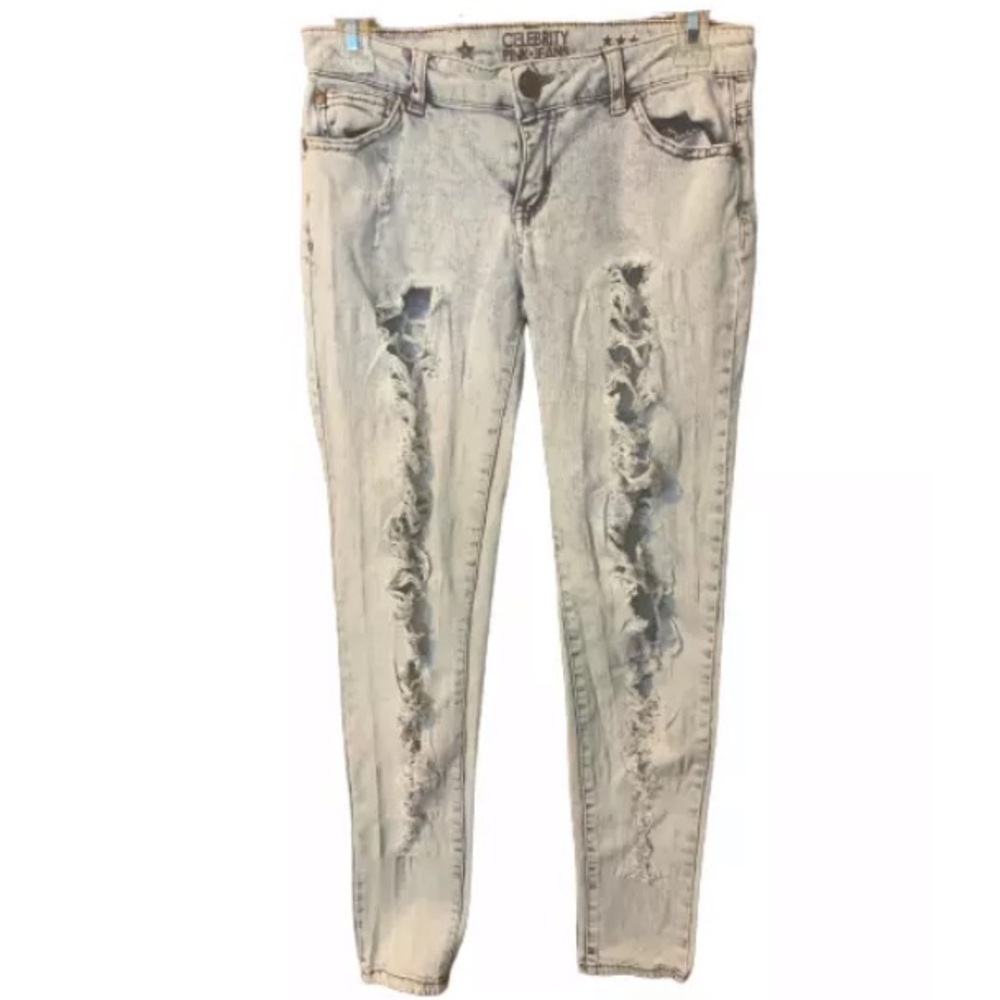 Celebrity Pink Jean Wash Distressed Jeans Size 5
